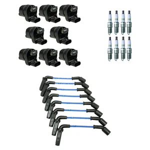 NGK 8 Ignition Coil Wires 8 Platinum Spark Plugs Kit For Corvette Escalade V8 - Picture 1 of 1