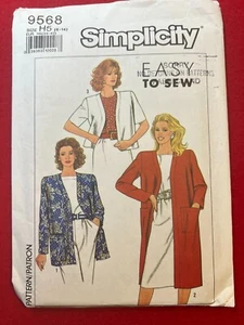 Simplicity 9568, Size 6-14. Misses' Jacket, 3 lengths, Uncut - Picture 1 of 2