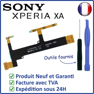 NAPPE BOUTONS POWER VOLUME PHOTO ON OFF FLEX CABLE SONY XPERIA XA F3111 + OUTILS - Photo 1 sur 3
