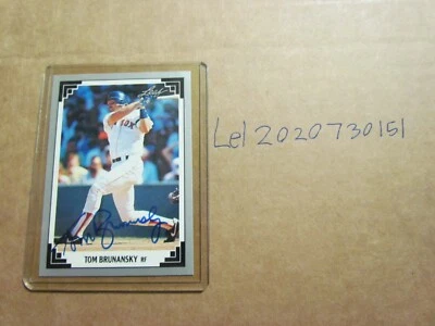 1991 Leaf Tom Brunansky Signed Baseball Card  - Image 1 of 2