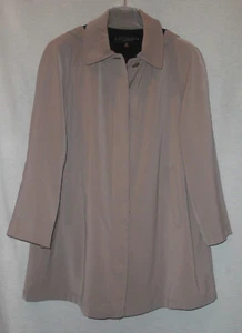 MISTY HARBOR SIGNATURE LADIES ALL WEATHER TAN LINED HOODED JACKET / COAT SIZE PM - Picture 1 of 9