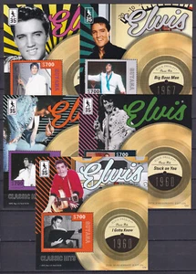 Guyana 2012 Block 863-867 ** MNH Classic Hits Elvis Presley Musik - Bild 1 von 2