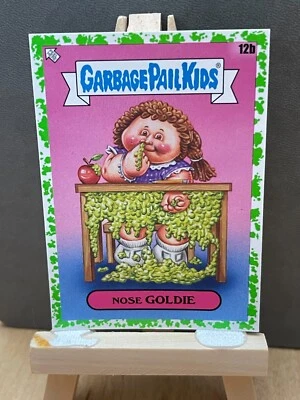 2020 Garbage Pail Kids Booger GREEN BORDER NOSE GOLDIE LATE TO SCHOOL - Image 1 of 2