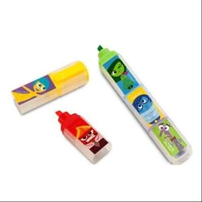 DISNEY STORE Disney Pixar Inside Out stapelbarer Textmarker Set Traurigkeit Angst Wut Ekel Freude