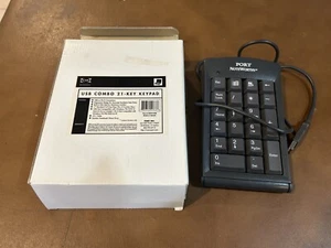 PORT NOTEWORTHY USB Combo 21-key Numeric Keypad Wired Universal Tested & Works - Picture 1 of 6