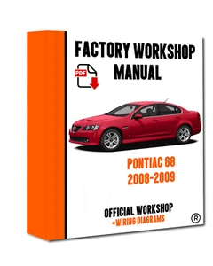 OFFICIAL WORKSHOP Manual Service Repair for Pontiac G8 2008 - 2009 - Picture 1 of 1