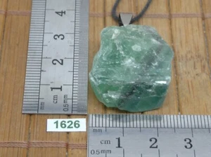 Pendentif FLUORITE + CORDON reglable pierre brute collier lithotherapie reiki - Picture 1 of 4