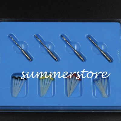 UNBRANDED//GENERIC 20 Pezzi Pali Dentali Alta Intensità Pila Dritta Fibra di Quarzo Resina e 4 Trapano