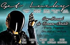 Daft Punk Rock Star Drivers License Guy Manuel de Homen Christo PARIS FRANCE