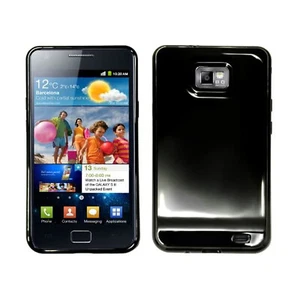 Slabo TPU Schutzhülle für Samsung I9100 Galaxy S II | Galaxy S 2 - SCHWARZ - Bild 1 von 4