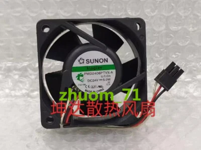 1PC SUNON PMD2406PTVX-A 6025 24V 5.0W 6cm Silent frequency converter cooling fan - Image 1 of 4