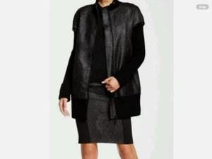 Abrigo de tweed recubierto Elie Tahari Cynthia talla L precio de venta sugerido por el fabricante $698 nuevo con etiquetas - Imagen 1 de 9