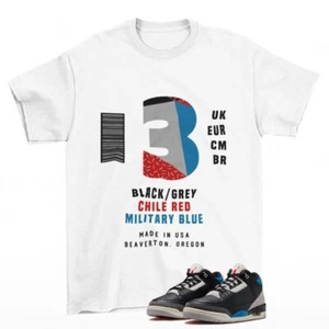 Camicia etichetta sneaker da abbinare Jordan 3 retrò rara Air IB8967-004 - Foto 1 di 2