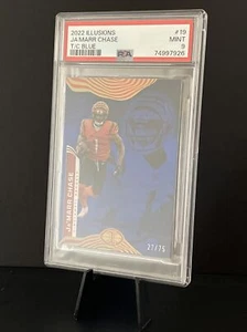 2022 Illusions JA’MARR CHASE T/C Blue PSA 9 Cincinnati Bengals, Pop 2 - Picture 1 of 2