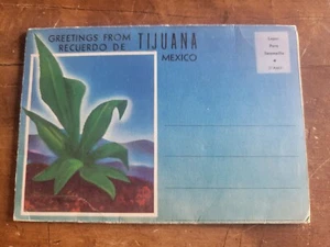 Tijuana Baja California-Mexico Greetings Vintage 1950's Souvenir Folder - Picture 1 of 5