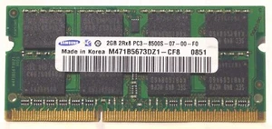Samsung 2GB 2Rx8 PC3-8500S DDR3 1066MHz SO-DIMM SDRAM M471B5673DZ1-CF8 - Picture 1 of 1