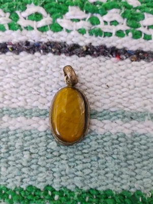Colgante Ojo de Tigre Reiki Piedra Natural Hippie Boho  Foto 1 de 4