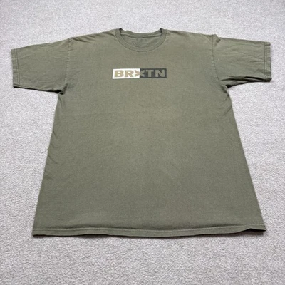 Camisa Brixton Para Hombre Talla L Verde Manga Corta Cuello Redondo Monopatín Informal Foto 1 de 4