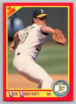 1990 Score Rick Honeycutt #317 Oakland Athletics - Image 1 of 2
