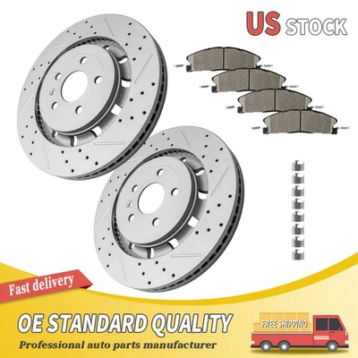 Pastillas de rotores de freno delanteros perforados para Ford Explorer Flex Taurus Lincoln MKT/MKS Foto 1 de 4