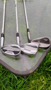 Lot Of 3 Cleavland Wedge Golf Clubs. RTX Zipcore, CBX Zipcore, Cg12 - Picture 1 of 8