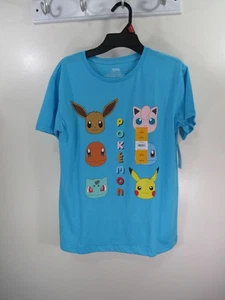 New Pokemon T Shirt Size L 10 12 Blue Short Sleeve - Picture 1 of 5