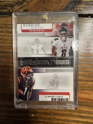 2021 Panini Contenders - Round Numbers Ja'Marr Chase, Kyle Pitts #RN-KPI (RC) - Image 1 of 2