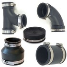 Rubber Pipe Fittings 2" Flexible Pond Connector Tee Elbow End Reducer Adjustable