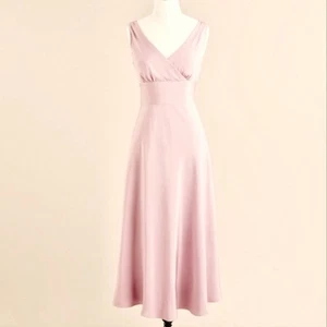 J. Crew 100 % Seide rosa ärmelloses Kleid Cottagecore feminin Cocktail Hochzeit 6 - Bild 1 von 9