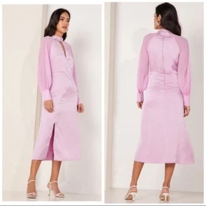 Foxiedox Front Split Halter Neck Dress Orchid Purple Women’s Size Medium NWT - Picture 1 of 13