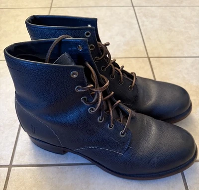 FRYE Men's Arkansas Mid Lace Boots black Leather - Size 11 M - Beautiful (P) - Image 1 of 4