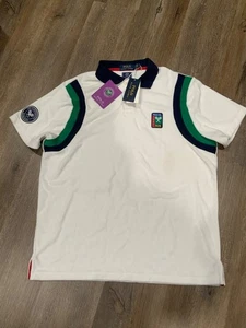 Polo Ralph Lauren Shirt 2020 Wimbledon Championship Tennis Terry Cloth Mens Sz L - Picture 1 of 9