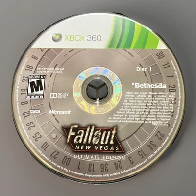 Fallout: New Vegas: Ultimate Edition (Xbox 360 2012) Gen. Case/Disc 1/Tested - Image 1 of 3