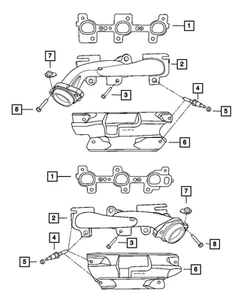 Genuine Mopar Exhaust Manifold Right 53032418AE - Picture 1 of 4