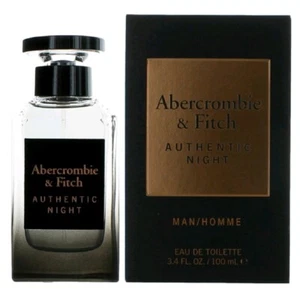 A&F AUTHENTIC NIGHT * Abercrombie & Fitch 3.4 oz / 100 ml Eau De Toilette Men - Picture 1 of 1