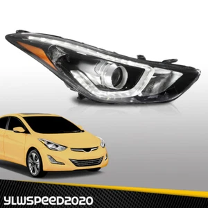 Fit For 2014-16 Hyundai Elantra LED DRL Projector Headlight Right Passenger Side - Picture 1 of 12