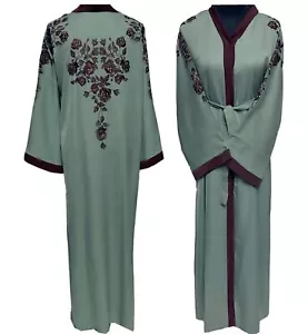 Neuestes Design Damen Abaya Farasha Jalabiya langes Kleid Stickerei - Bild 1 von 4
