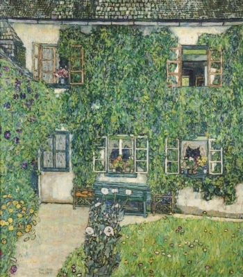 Impresión en lienzo giclee 8x10 de la casa de Gustav Klimt Forester en Weissenbach II Foto 1 de 2