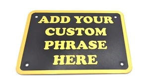 Personalisiertes rechteckiges Schild - Individuelles Wand Namensschild für Zuhause - 25+ Farben - Bild 1 von 31