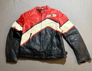 Dainese Speed Leather Jacket Womens 44 Full Zip Red Long Sleeve Motorcycle. - Picture 1 of 9
