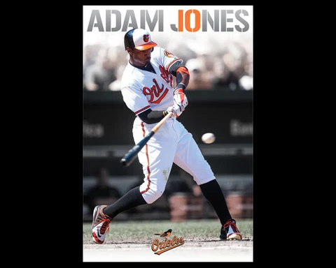ADAM JONES Baltimore Orioles IMPACT! Official MLB Baseball 22x34 WALL POSTER Cover