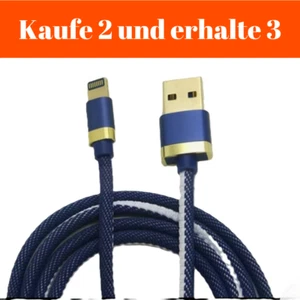 iPhone Schnellladekabel USB Typ C 6A 66W iPhone 11 12 13 14 Ladekabel Denim - Bild 1 von 10