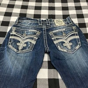Rock Revival Jarrow Bootcut Jeans Men's Size 30 x 32 Stretch Faux Flap Pocket - Bild 1 von 12