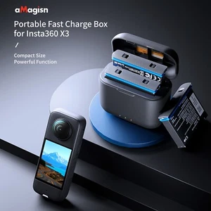 For Insta360 X3 battery fast charging box X3 charger accessories - Picture 1 of 13