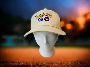 Pokemon Go Pokeball Tan Canvas Twill Adjustable Embroidered Baseball Hat Cap - Picture 1 of 8