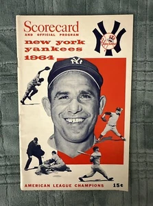 1964 New York Yankees vs Boston Red Sox MLB Official Program UNSCORED Yogi Berra - Picture 1 of 8