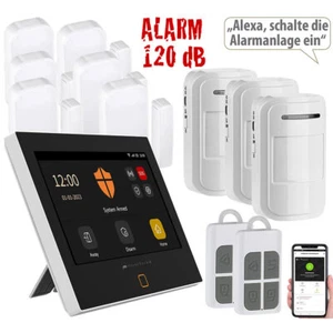 VisorTech 12-teiliges WLAN/4G-Alarmanlage-Set mit 9 Sensoren, 2 Fernbedienungen - Bild 1 von 12