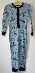 LL Bean One Piece PJ’s Celestial Blue Buddy the Dog Kids Sz 4T Pajamas NWOT New - Picture 1 of 3