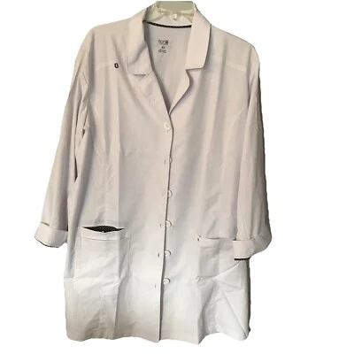 Koi Women Medical Lab Coat 4X White Pockets Button Up Scrub Her Everyday - Image 1 of 4
