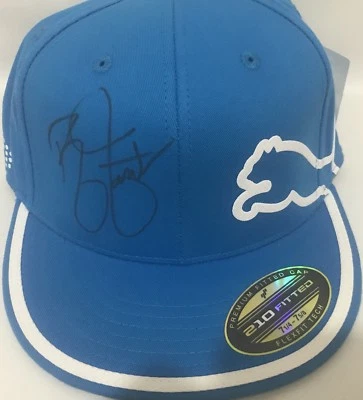 RICKIE FOWLER SIGNED BLUE PUMA FITTED HAT PGA TOUR MASTERS BECKETT COA BAS - Image 1 of 3